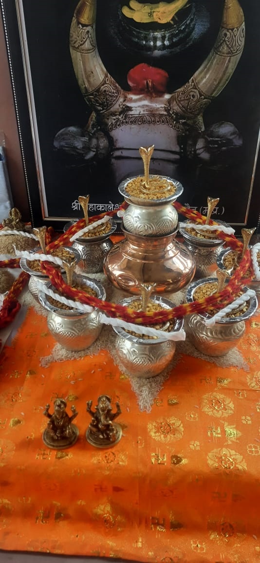 Rudrabhishek kalash setup